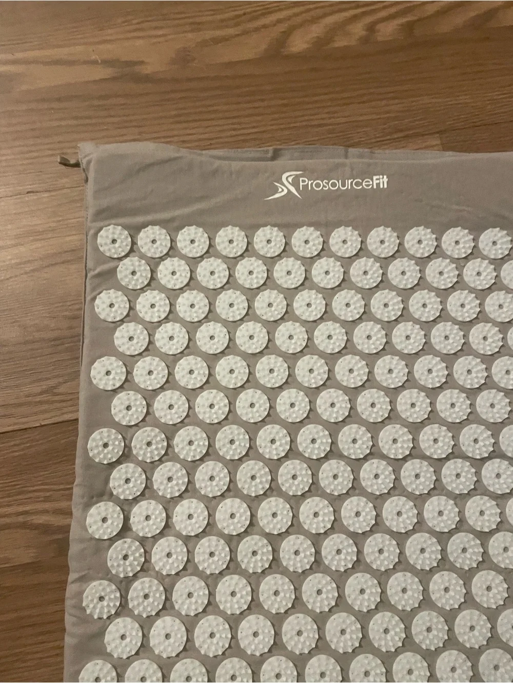 Beige Acupressure Mat with White Spike Discs